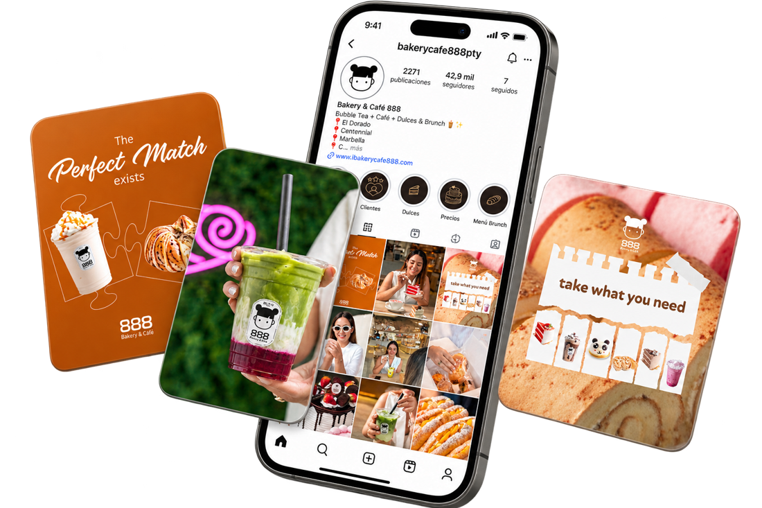 Mockup de contenido para una marca gastronómica