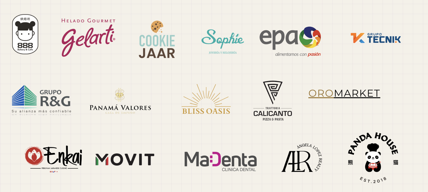 Logos originales de marcas que han trabajado con Differente Agencia
